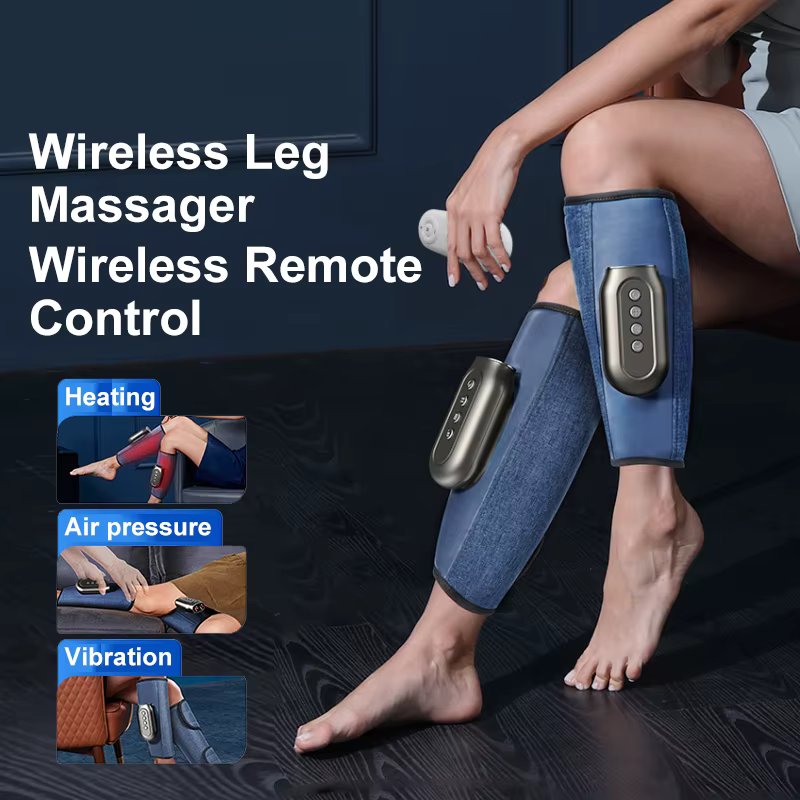 Electric Air wave Calf Massager With Heating Charging Vibration  Kneading Compression Relaxing Muscles Foot And Leg Machine