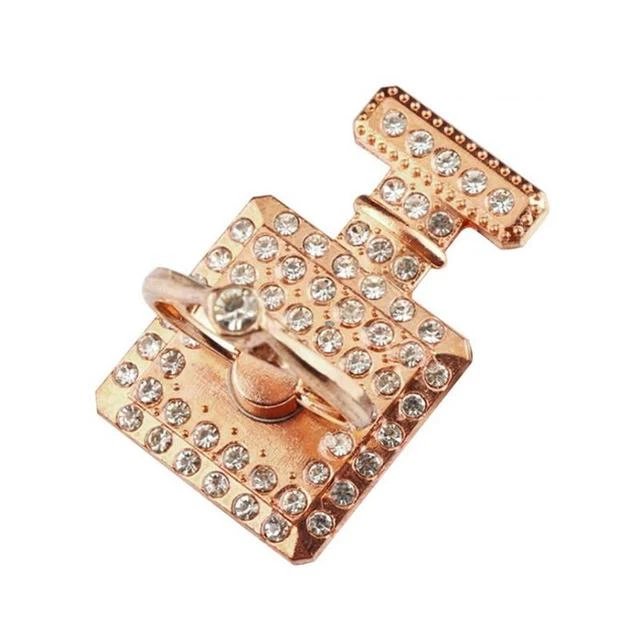 Luxury Diamond Shiny Gemstones Metal Mobile Phone Ring Bracket Universal Phone Holder Rotatable Ring Bracket for iPhone Samsung