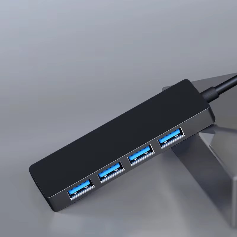 4-Port USB 3.0 Hub, Ultra-Slim Data USB Hub with 2 ft Extended Cable [Charging Not Supported], for laptop