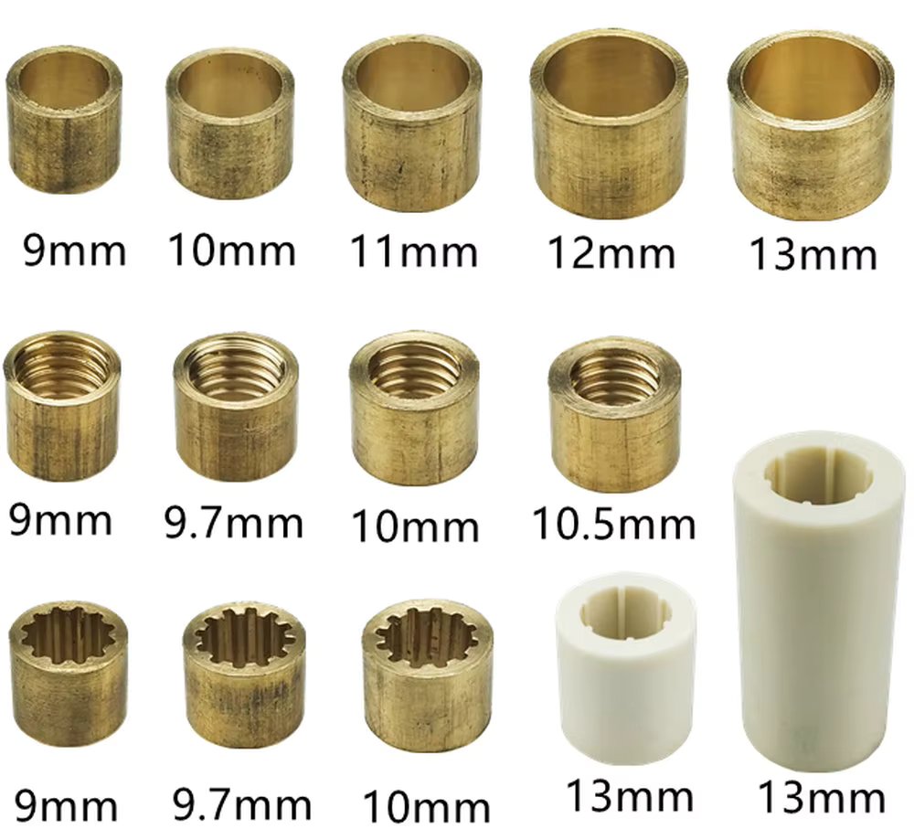 DIY Snooker Billiards Copper Brass White Fiber Pool Cue Ferrule Repair Accessories