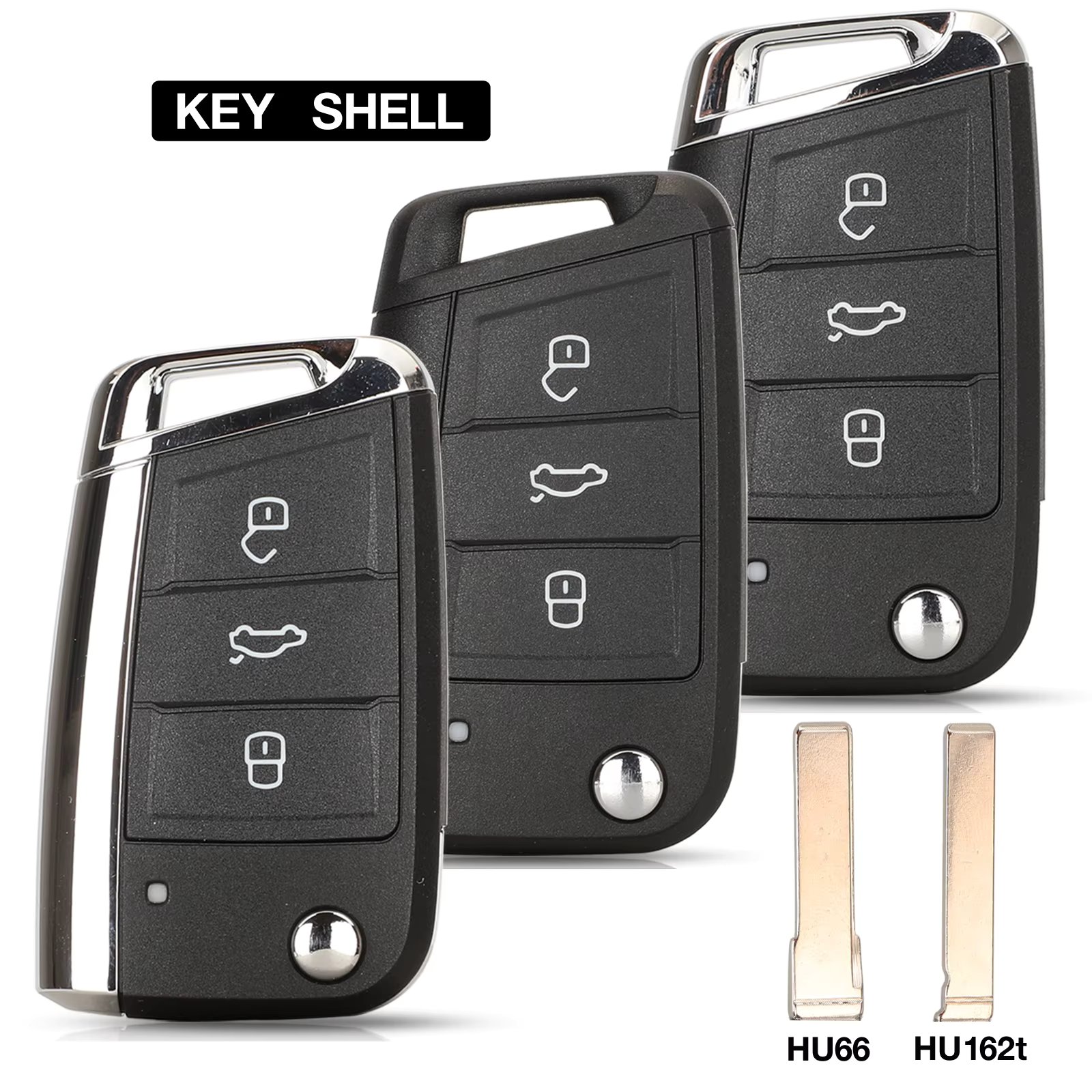 jingyuqin 3BTN MQB Remote Key Shell Cover For VW Golf 5 7 Sportsvan GTI MK7 For Skoda Octavia A7 For Seat HU66/HU162t Blade