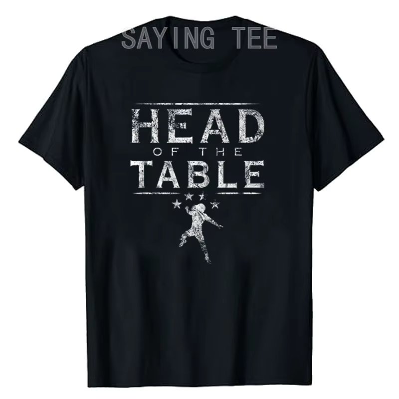 Head of The Table Wrestling Fighting Boxing Fan Vintage Men's Short Sleeve T-Shirt Cotton Graphic Tee Top Fashion Apparel Gifts