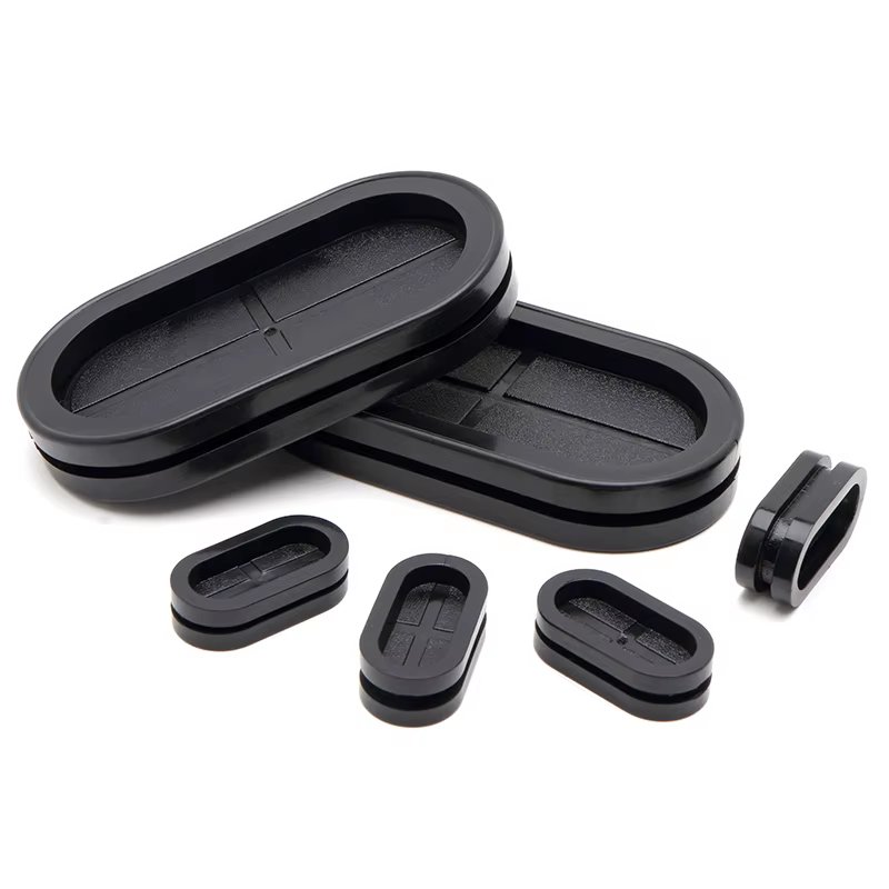 Oval Rubber Protective Coil Snap in Grommet Pad Seal O-ring Protective Ring Sealing Cap Hole Plug Wire Loop Threading Sleeve