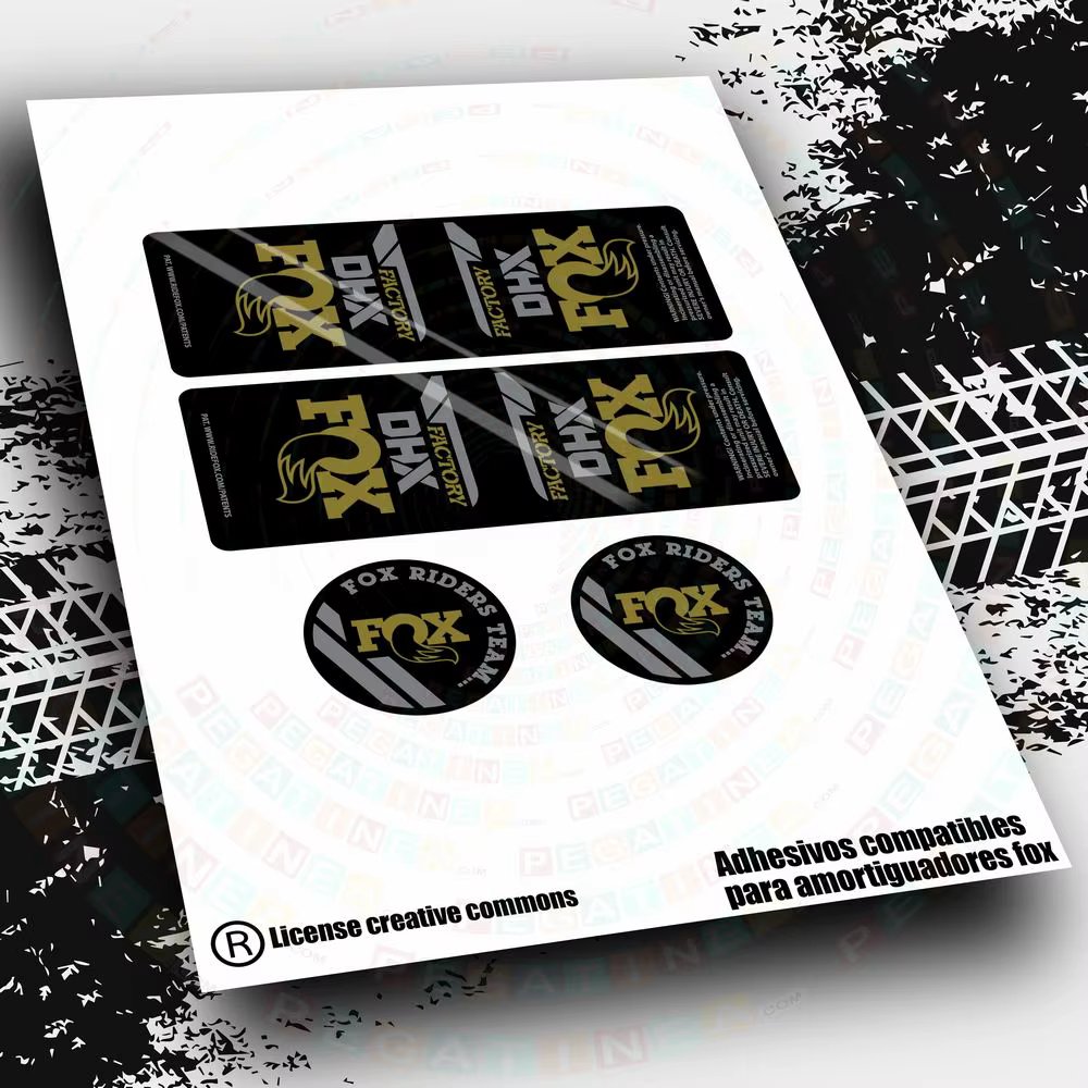 WP600 compatible stickers dox dox DHX FACTORY 2023-2024 BICOLOR MTB BTT bike accessories adhesive components