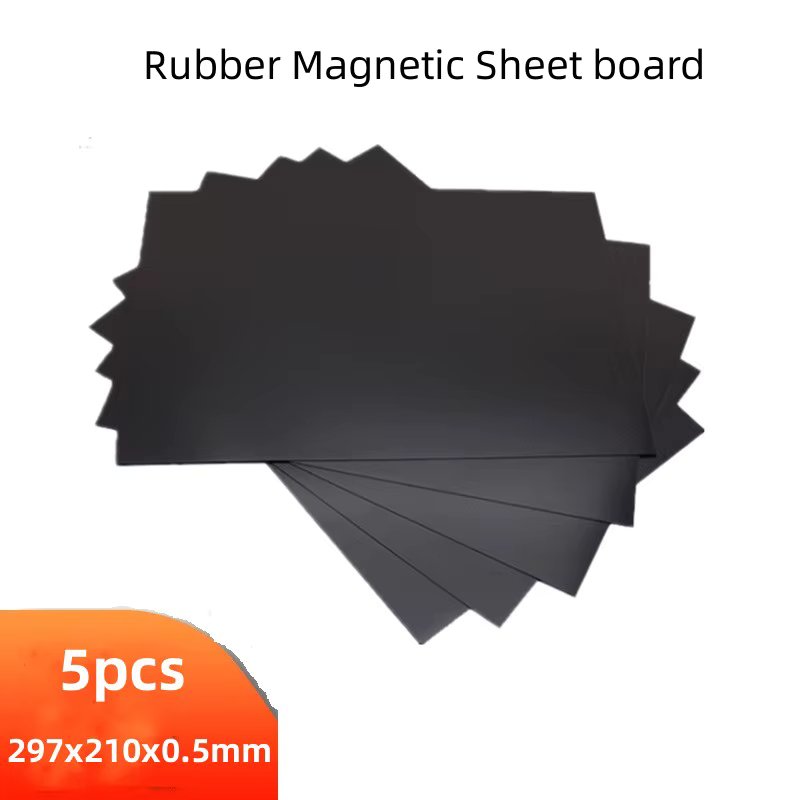 5pcs A4 Magnet Sheets Black Magnetic Mats For Refrigerator Photo and Picture Cutting Die Craft Magnets,Magnetic on One Side
