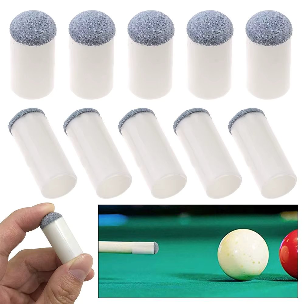 10PCS 9/10/11/12/13mm Plastic Slip-on Billiards Cue Tips Protector Pool Cue Stick Replacement Cover Billiard Snooker Accessories