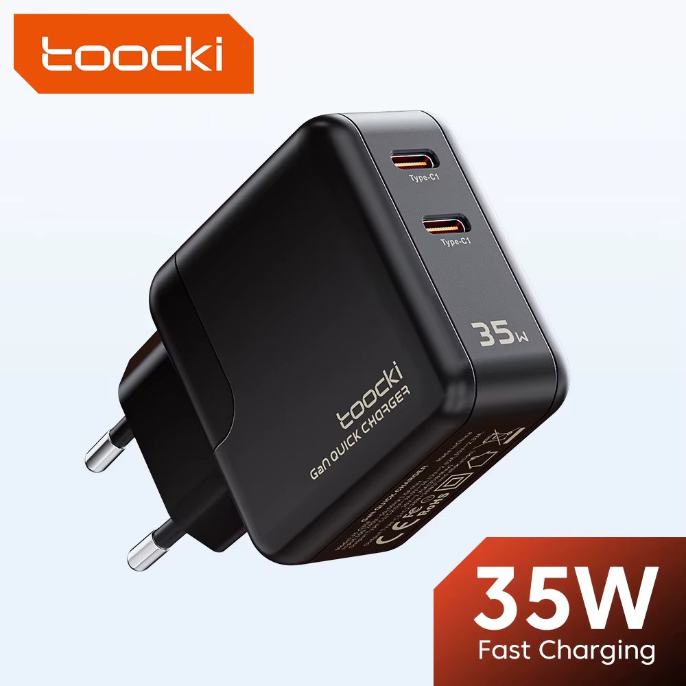 Toocki 35W GaN Charger QC 3.0 PD 3.0 Type C USB Charger Fast Charging Chargers For iPhone 14 13 12 Xiaomi Oneplus iPad Tablets