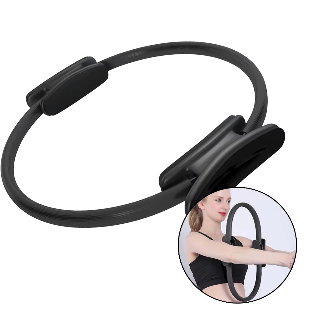 aro de pilates y yoga para deporte en casa en casa gimnasio ejercicios piernas glúteos brazos profesional fitness ejercicios gym