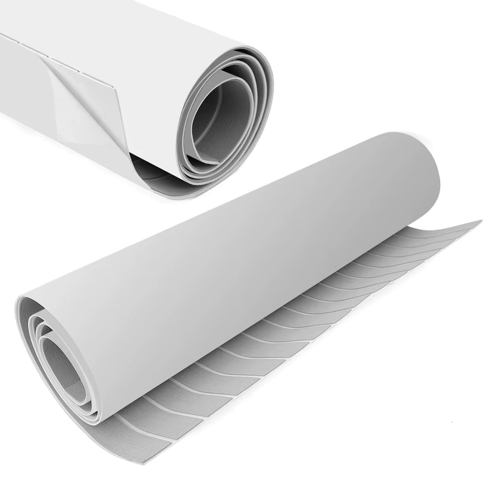 EVA Foam Faux Teak Boat Decking Sheet, Self-Adhesive Marine Flooring, Boat Deck Mat, Yacht Accessories, 35.4 "x 94.5"