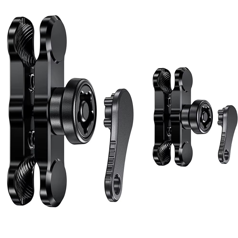 6CM 9CM Aluminum Alloy Double Socket Arm Compatible with Mounts B Size 1'' Ball Mounting Base & Bike Motorcycle Phone Holder