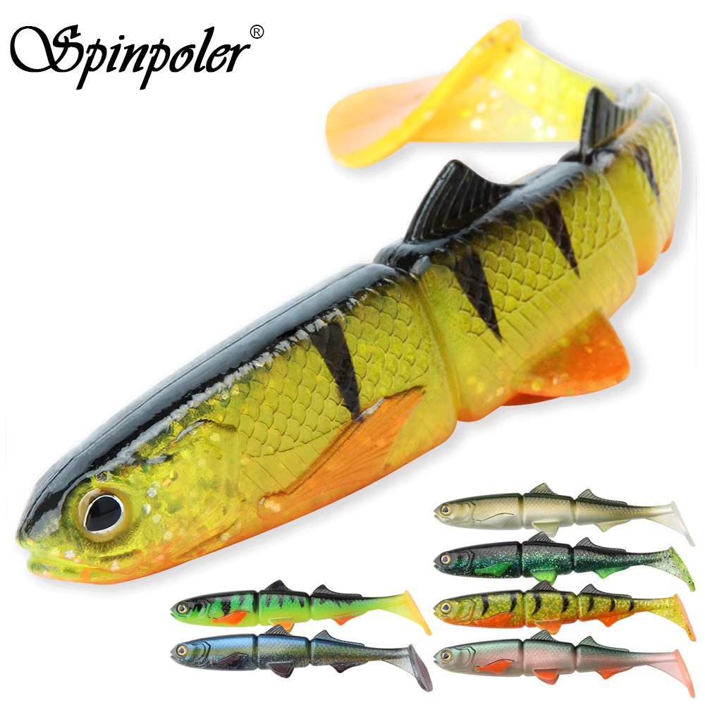 Spinpoler Wander Shaker Paddle Tail Pike Bait Soft Swimbait Shad Jointed Fishing Lure 16cm 22cm Artificial For Bass Trout Zander