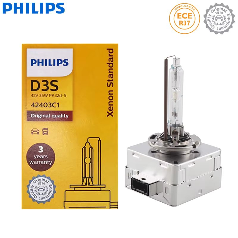 Philips HID D3S 35W Xenon Standard 4200K Auto Lamp Original Car Headlight Bright White Replacement Upgrade D3 ECE 42403C1, 1x