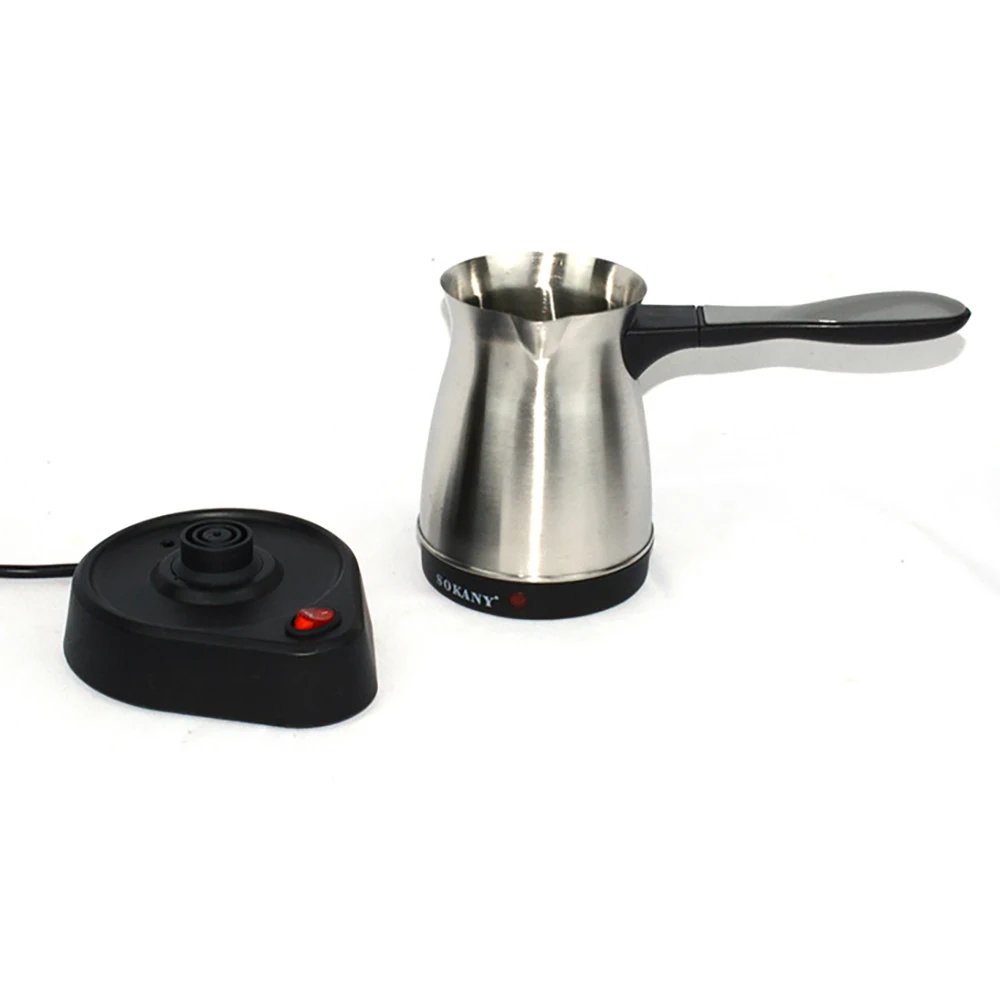 600W 220V Electric Espresso Utensils Turkish Greek Coffee Maker Stainless Steel Moka Pot Coffee Machine Home Kitchen Appliances