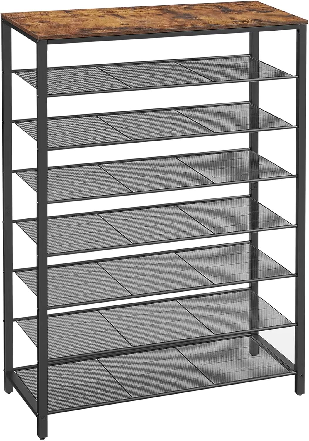 VASAGLE shoe rack shoe cabinet, shoe rack, metal frame, height 72-152cm