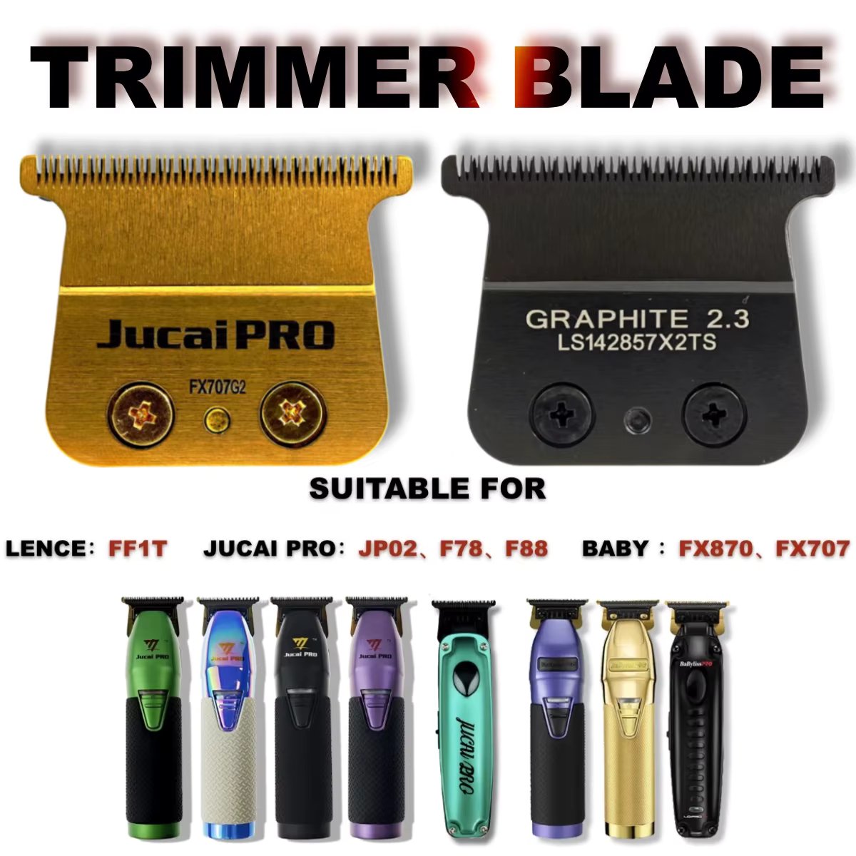 Original replacement blade FF1T trimmer F7878 blade carbon steel graphene coated blade professional hair clipper spare blade