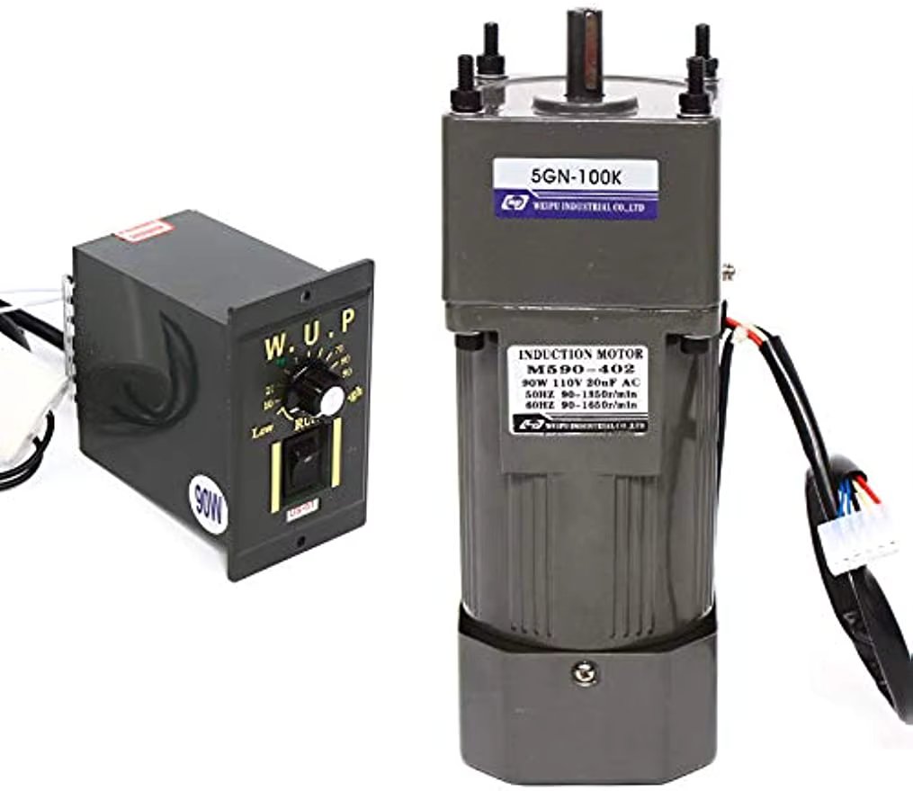 90W 110V AC Gear Motor Electric Variable Speed Controller Torque 24nm 100K