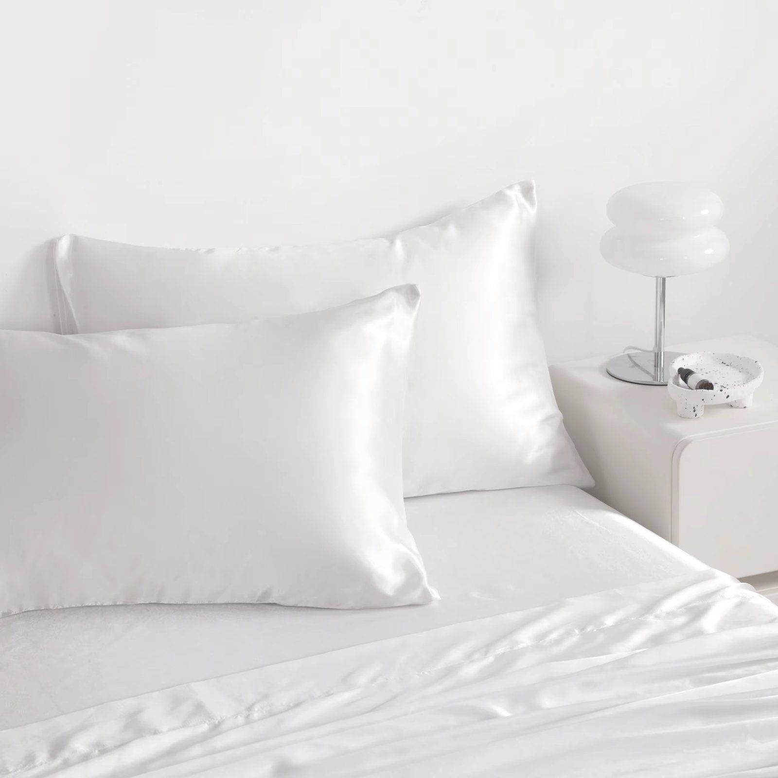 Ntbay 3 Pieces Silky Satin Cooling Bed Sheet Set, Ultra Soft and Cozy Bedding Cover Set, (Not Include Comforter and Pillow)