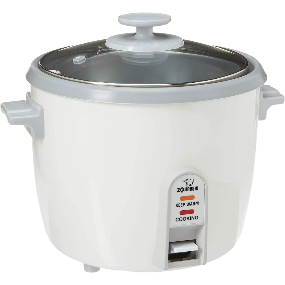6-Cup (Uncooked) Rice Cooker, Easy-to-use Single Switch Control, Removable, Easy-to-clean, Nonstick Inner Cooking Pan, White