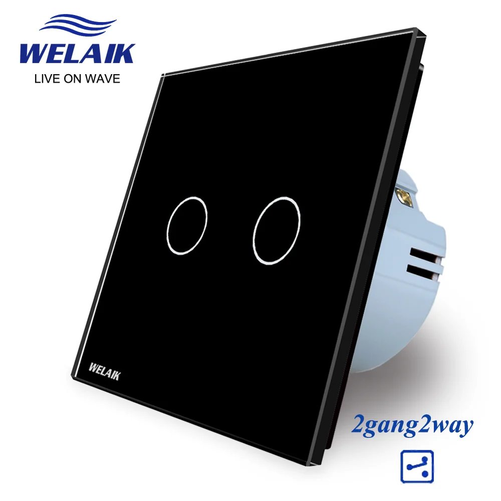 2Gang 2Way Black 1PC