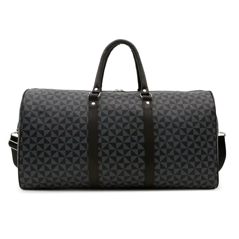 Retro Exquisite Geometric PU Travel Bags Large Capacity High Quality Color Matching Shoulder Bags for Women 2024 Fashion Classic