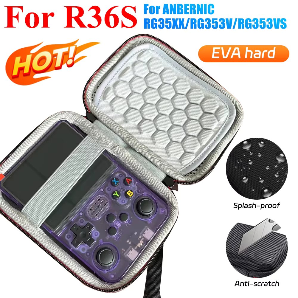 For R36S / R35S Game Console Storage Bag EVA Hard Shockproof Protective Case Carrying Bag Mini Pouch for RG35XX/​RG353V/RG353VS