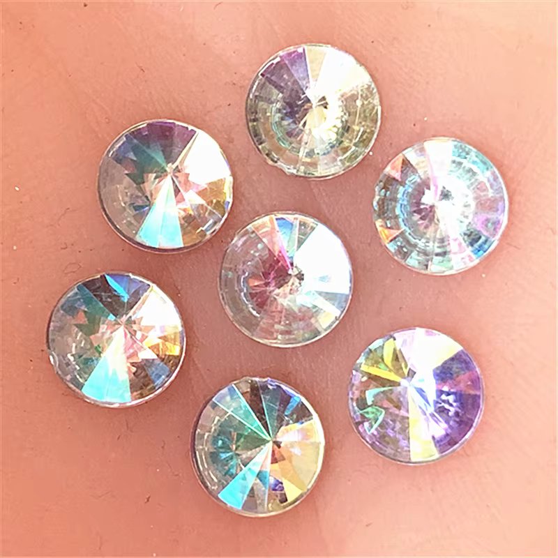 30Pcs 10mm Round Acrylic Rhinestone Craft/Clothes Decoration Handmade Diy