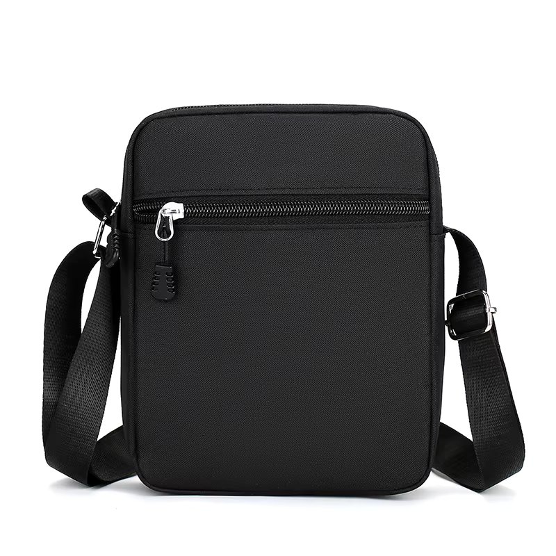 Simple Casual Mini Crossbody Bag Men Nylon Small Shoulder Bag For Men Oxford Black Messenger Side Sling Bag Husband Chest Bag