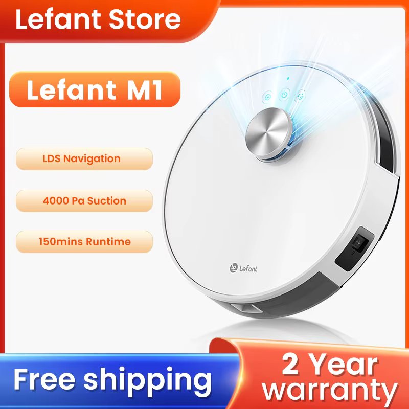 LEFANT M1 Robot Vacuum Cleaner with Multi-Floor Mapping, 4000Pa, 4000 mAh Battery, LDS Navigation,APP/Alexa,smart Home appliance