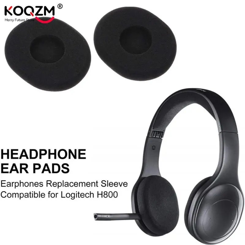 1 Pair Ear Pads Earpads Replacement Wireless Headphones Headset Sponge Cover For Logitech H800 H 800 Headphone Accessories