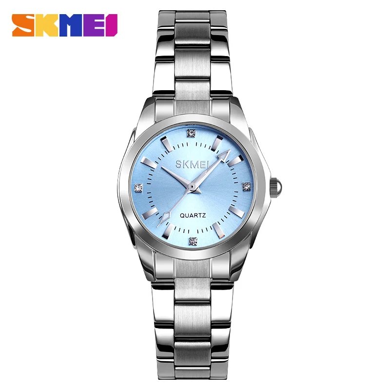 SKMEI Luxury Quartz Watch for Women Calendar Date Ladies Simple Grace Waterproof Womens Wristwatches Stainless steel Clock 1620