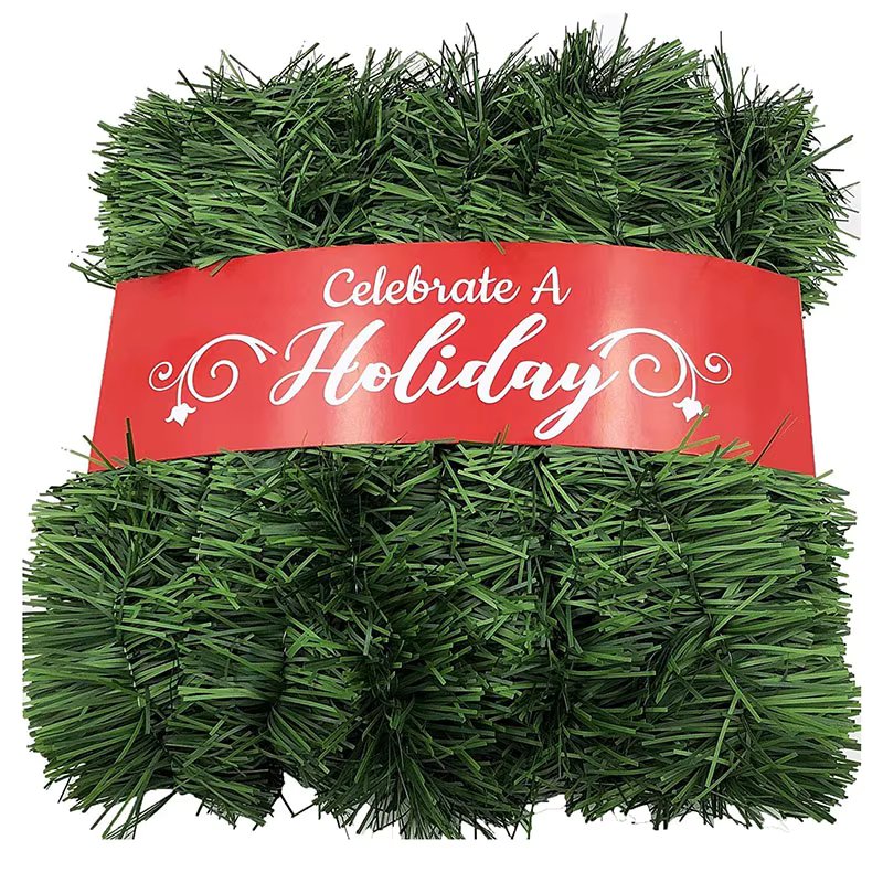 Christmas Wreath Decoration Accessorie Green Gold Fake Grass Strip Activity Indoor Outdoor DIY Scene Layout Shop Window Supplies