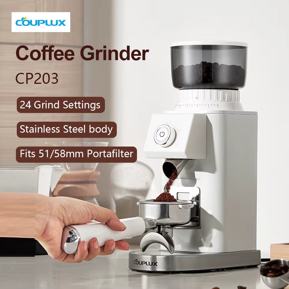 Petrus Coffee Grinder With Portafilter Hoder With 24 Precise Grind Settings Espresso Drip Percolator French Press