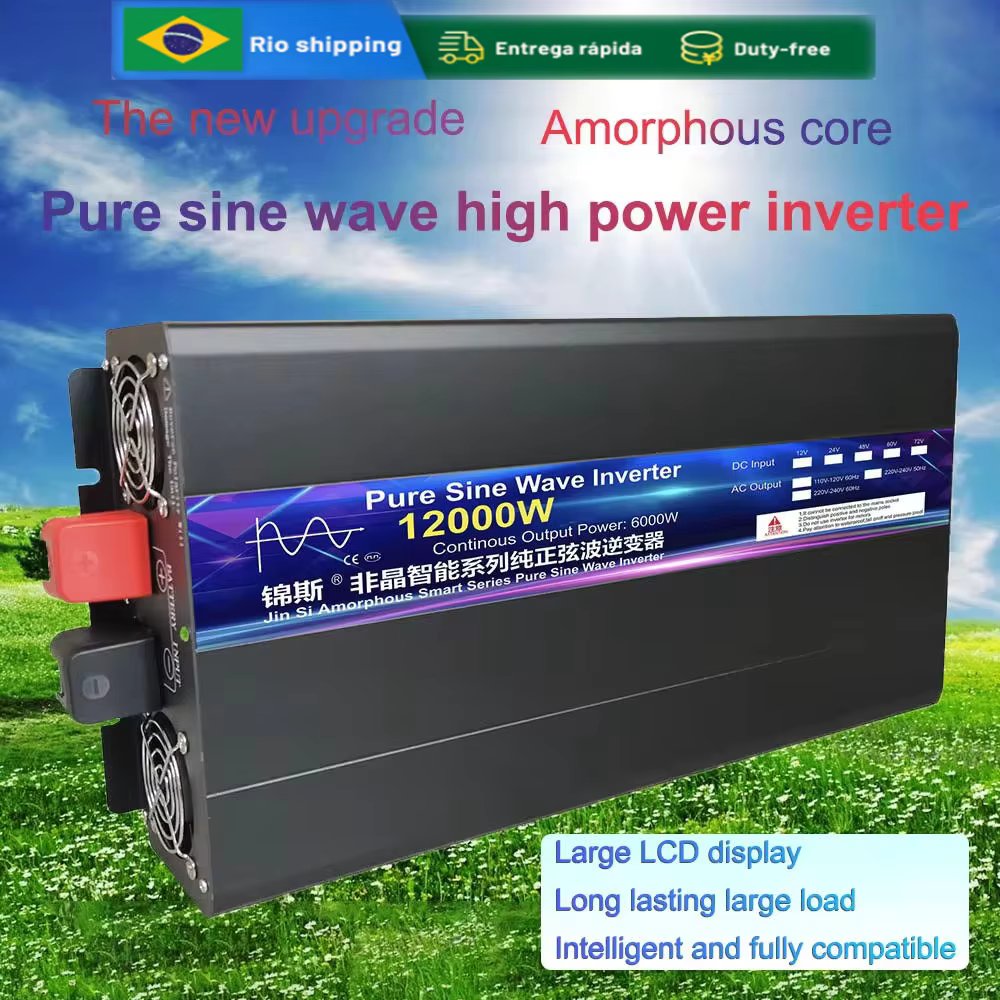 JIN SI Inverter 12V 24V 48V To AC 220V 110V 8000W 10000W 12000W Pure Sine Wave Solar Power Inverter Transformer Converter