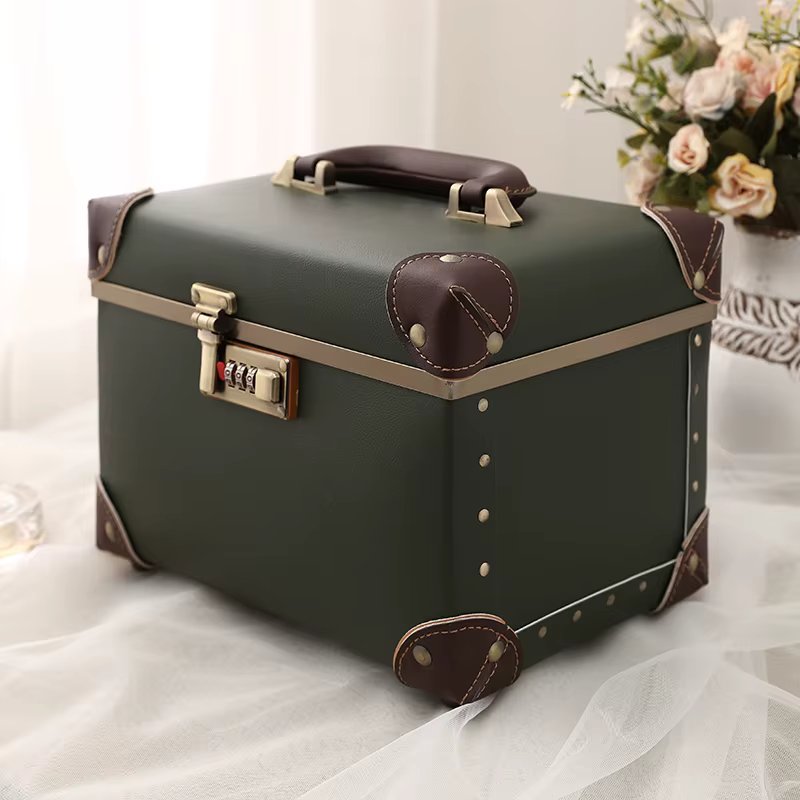 Professional Makeup Case Beauty Manicure PU Leather Women's Cute Waterproof  Cosmetics Bag Toiletry Organizer Box Customized
