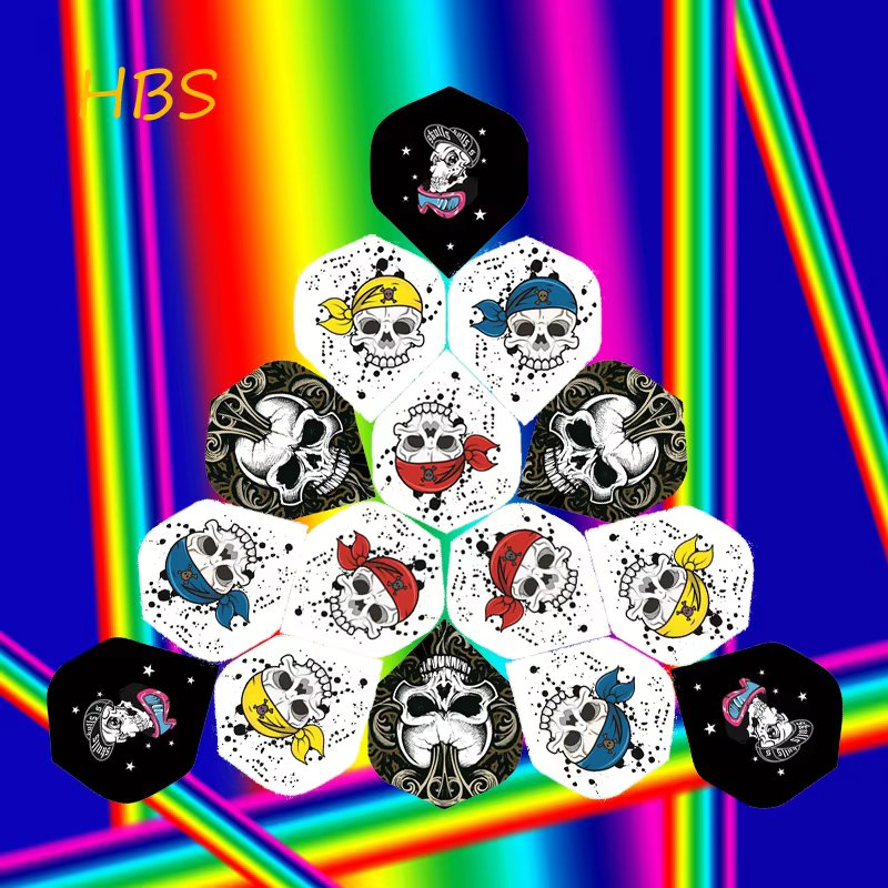 15pcs Standard Dart Flights Classic Smile Skull Series Of High Quality Replaceable Dart Accessories