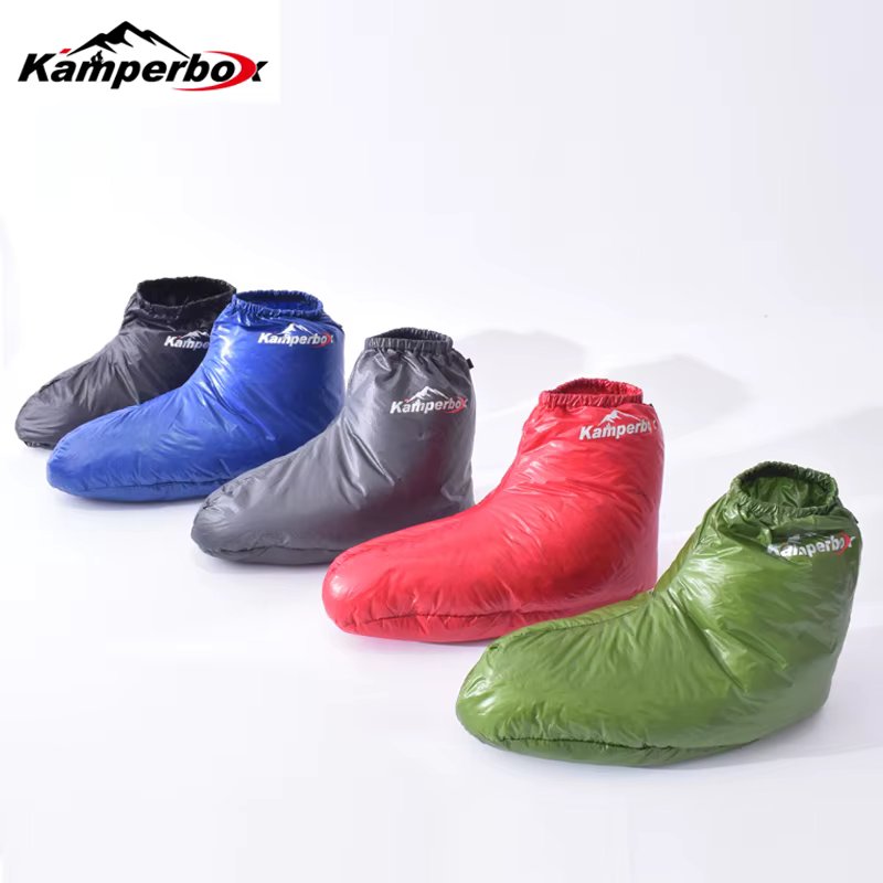 Kamperbox Down Slippers Down Socks Camping Down Booties for Sleeping Bag Camping  Down Socks AQ3