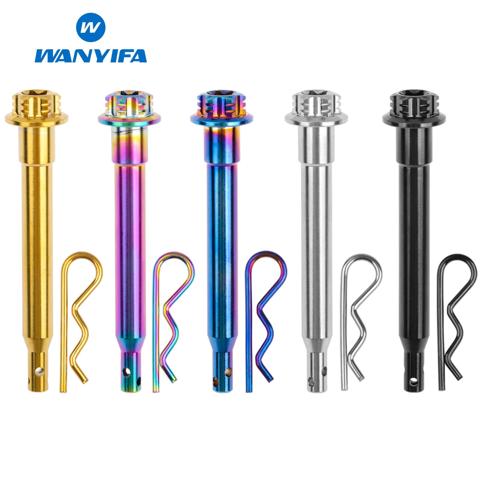 Wanyifa Titanium Bolt Brake Caliper Guide Pin Rear Screws for Motorcycle Brembo Calipers Oil Disc Brake Clamp Caliper