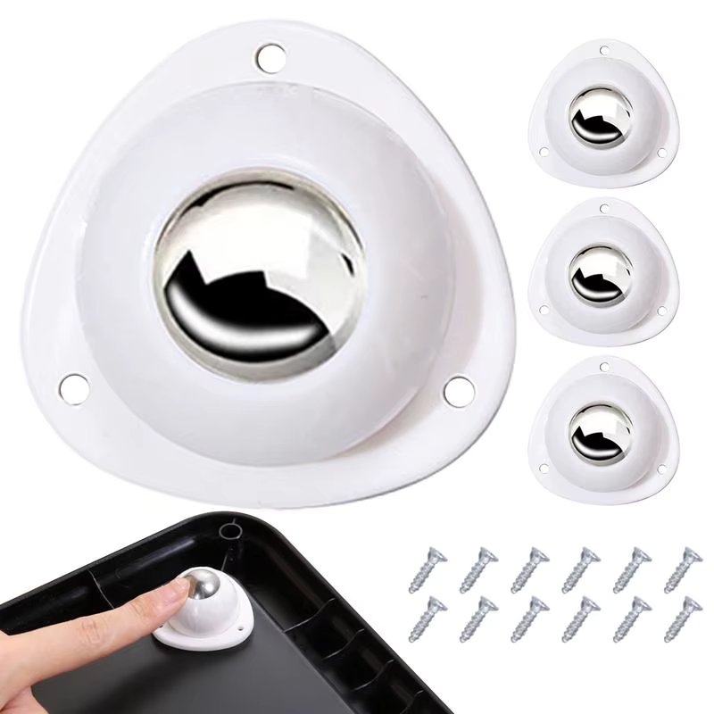 Appliance Swivels Stick On Appliance Casters Pulley Slider Smooth Rotation Sticky Pulley Convenient Adhesive Wheels For Kitchen