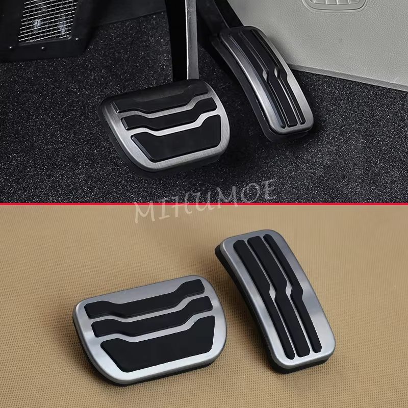 Non-Slip Stainless Steel Brake Gas Pedal Covers Kit Accessories For Ford Edge 2015 2016 2017 2018 2019 2020 2021 2022 2023 2024