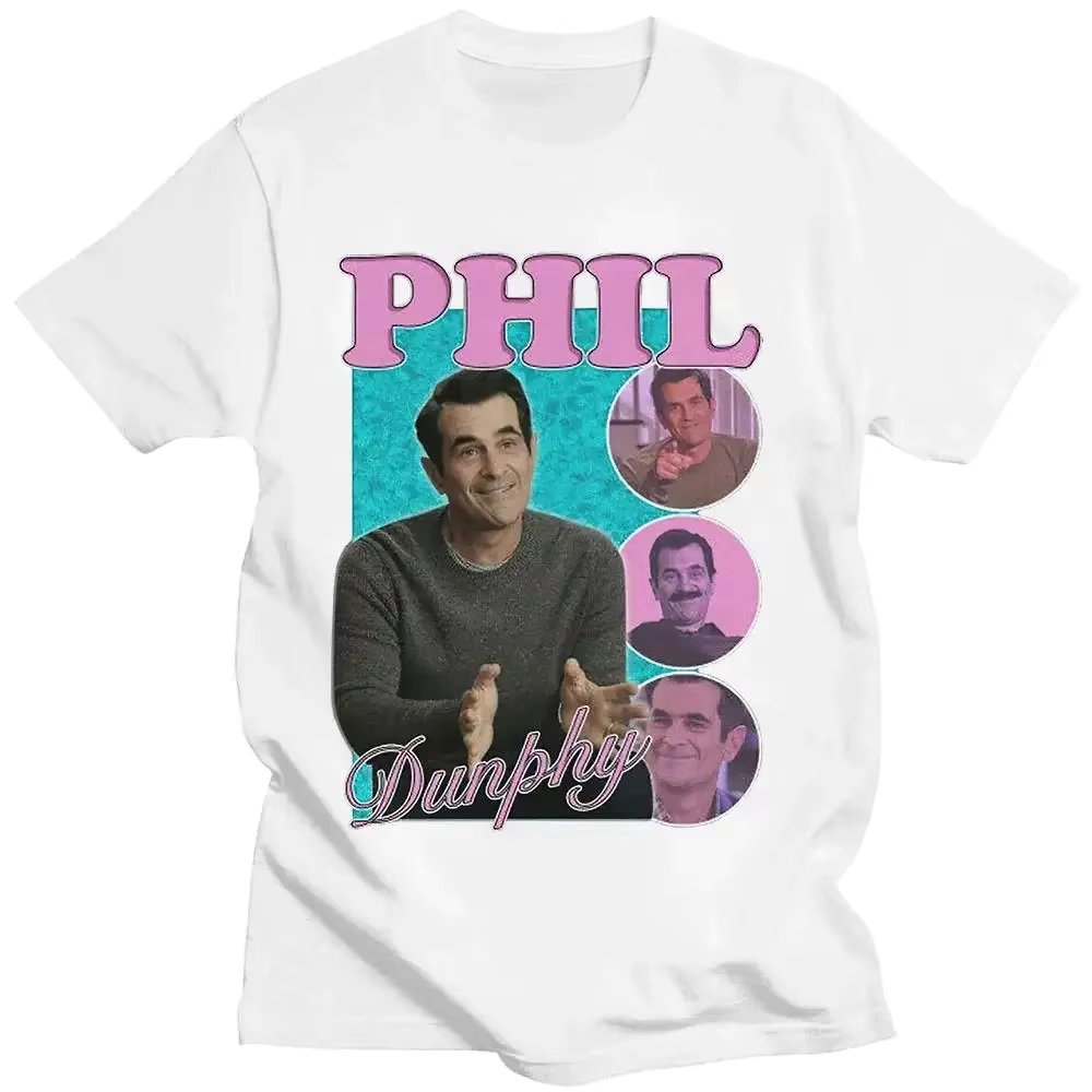 Phil Dunphy TV Show T Shirt Women Harajuku Interesting Graphics Short Sleeve Men Tee Tops Cotton Plus Size Casual Streetwear