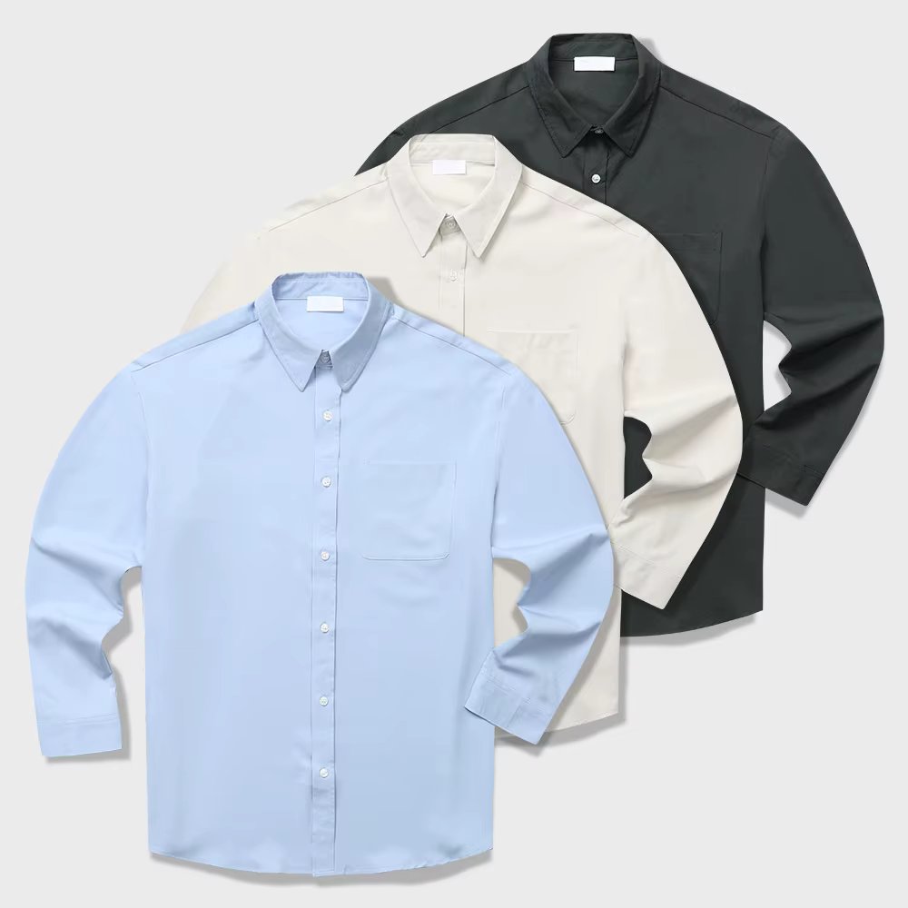 Men's Oxford Southern Shirt Basic Casual Big-size Plus-size anti-wrinkle shirt