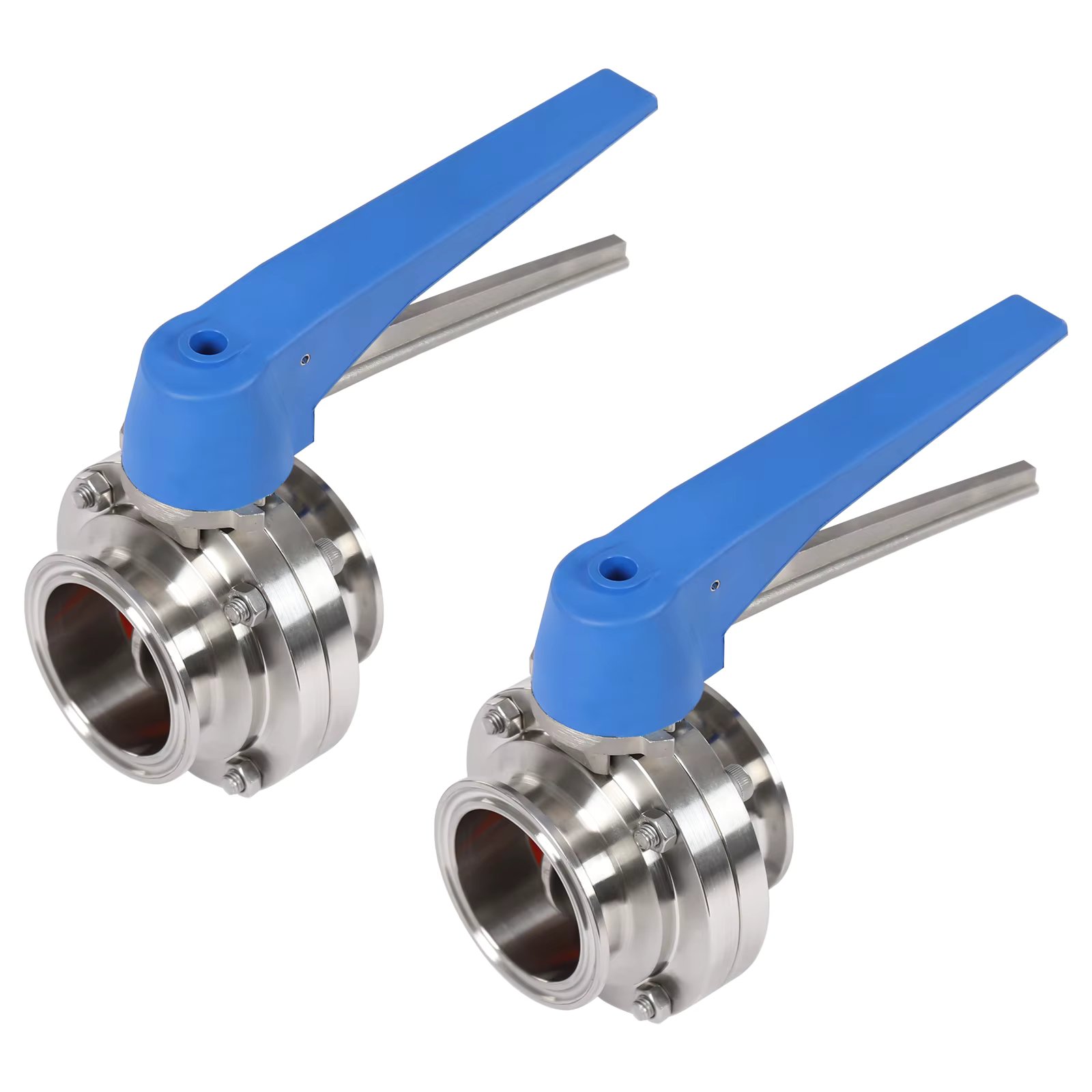 2 Pack Butterfly Valves 2"/1.5"/3" 16cm  Butterfly Valve Squeeze Trigger 1.6MPa  for Homebrew Dairy Product