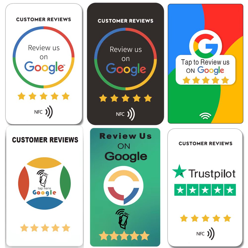 NFC Tap Review  Cards Google Customer Reviews Card  Increase Your 5 Star Ratings Reviews  for your Business
