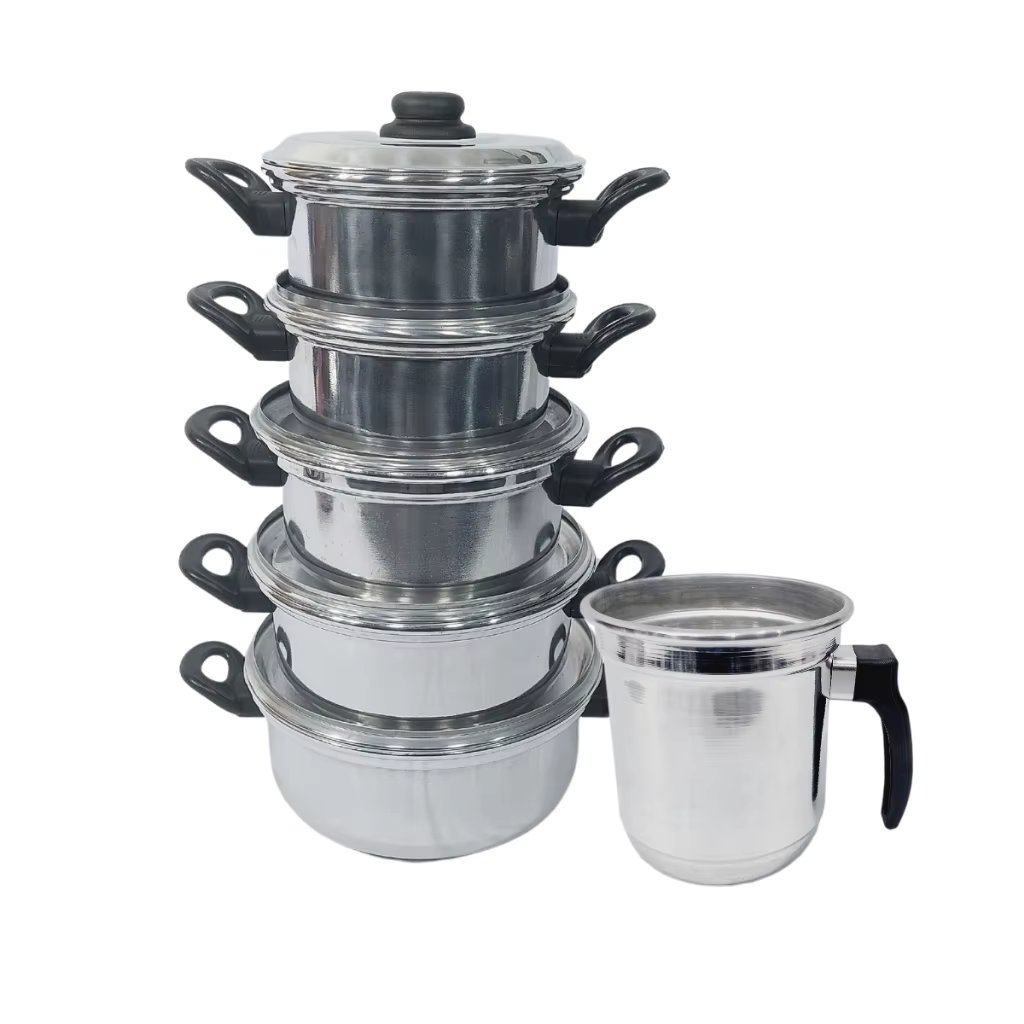 Aluminum Cooker Set Set 5 Pieces + Milkman Resistant Aluminum Kit