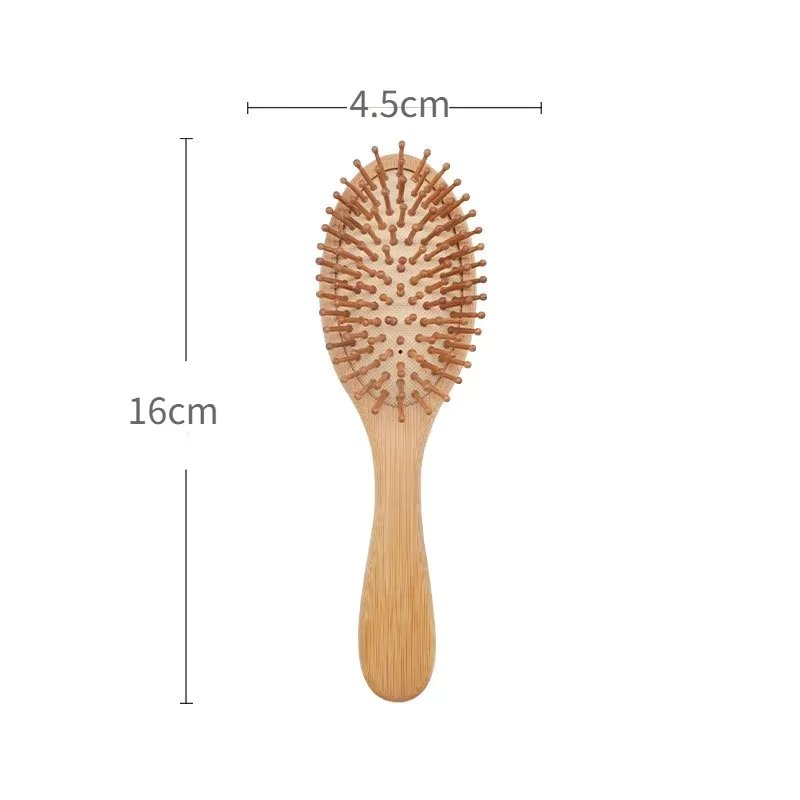 Wood Comb Healthy Paddle Cushion Hair Loss Massage Brush Hair Brushes Combs Scalp Professional Bamboo Comb Hair Care Healthy 1PC