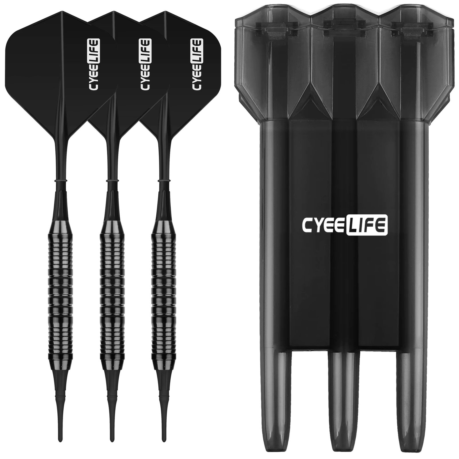 CyeeLife 18g Soft tipped Dart Professional Indoor plastic tip Darts Set For Electronic Dartboard Games Plastic storage box