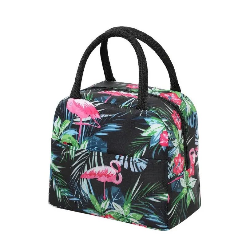 ISKYBOB Handle Lunch Bag Insulation Cooler Bag Men Women Lunch Box Picnic Travel Portable Waterproof Oxford Thermal Food Bag