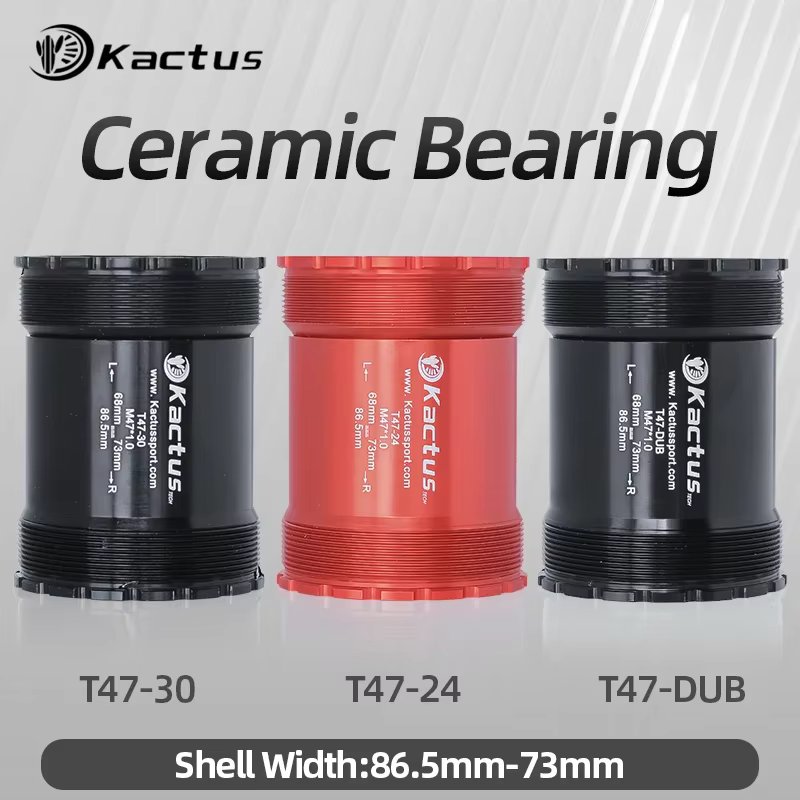 Bicycle Bottom Bracket Ceramic Bearing BB T47 Thread 86.5mm for Trek/Shimano/ SRAM Mountain Road Bike Cranksets Central Movement