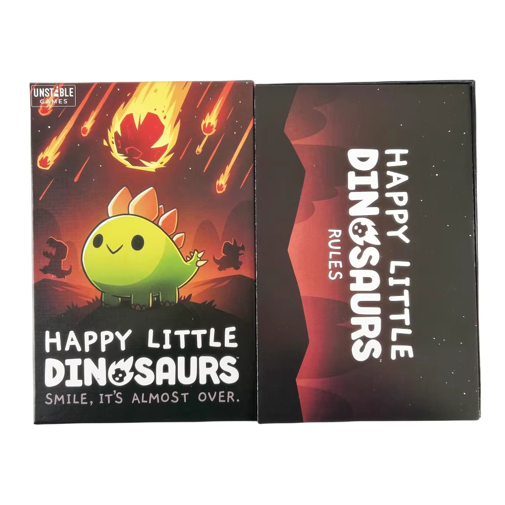 Happy Little Dinosaurs English Chess and Card Strategy Hazards Party Playing Board Virus Evolution Piles Game Cards