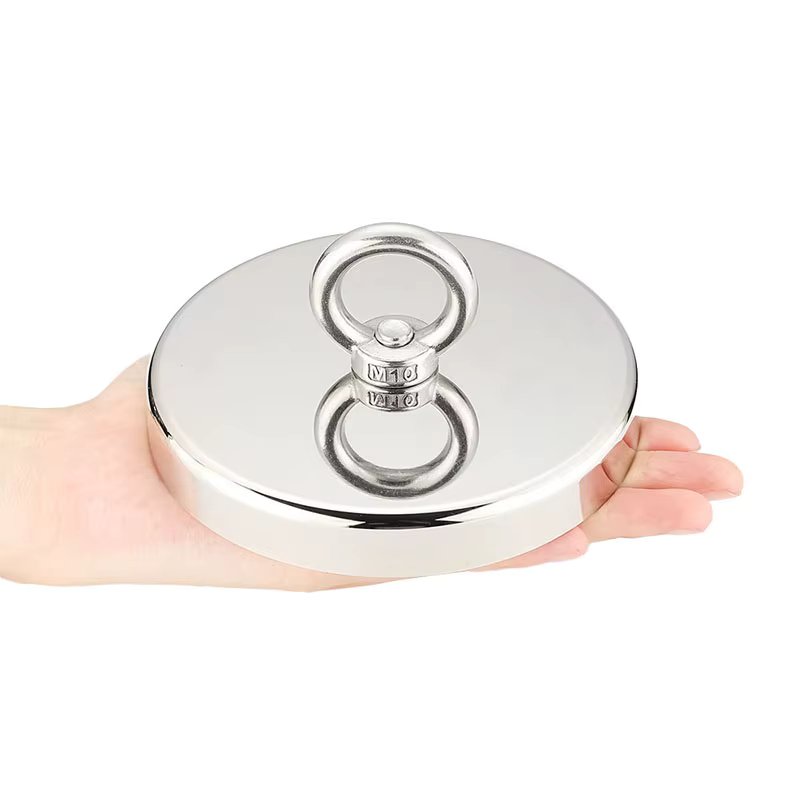 Super Strong Magnets Set Neodymium Magnet Hook Kit With Countersunk Hole Eyebolt Magnetic Hooks Salvage Fishing Magnet Searcher